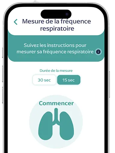 Application CardiaCat : mesure au repos