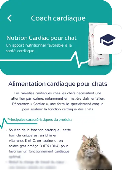 Application CardiaCat : contenus éducatifs